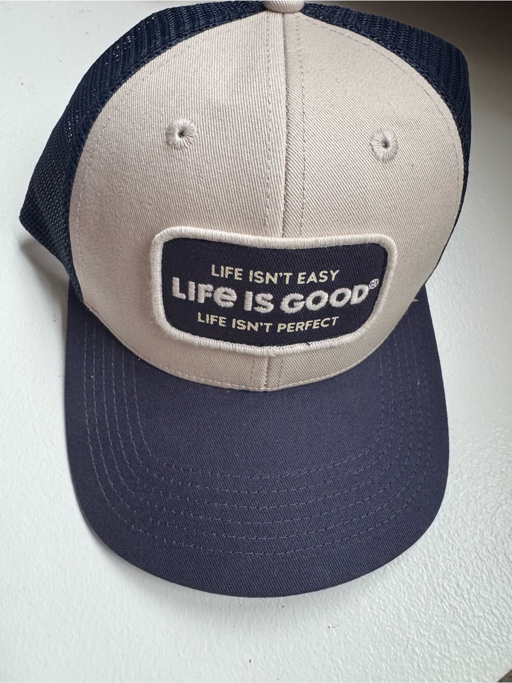 Life Is Good Trucker Hat Unisex Life Isn't Easy Life Isn't Perfect Navy